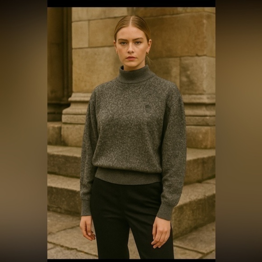Vintage Bianca Lambswool Blend Sweater with crest